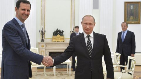 Vladimir Putin recibe a Bachar Al Asad. 20 de octubre. 