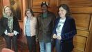 Momento antes de la firma de la cesin de las camas