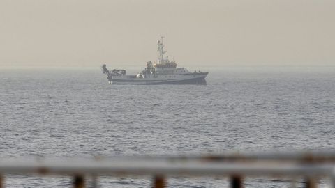 Foto de archivo del buque gallego del Instituto Español de Oceanografía Ángeles Alvariño, con base en Vigo, rastreando el fondo del mar con un sonar.