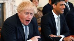 Boris Johnson, este martes, durante una reunin de su Gabinete