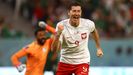 Robert Lewandowski celebra su gol ante Arabia Saudí en el Mundial de Catar