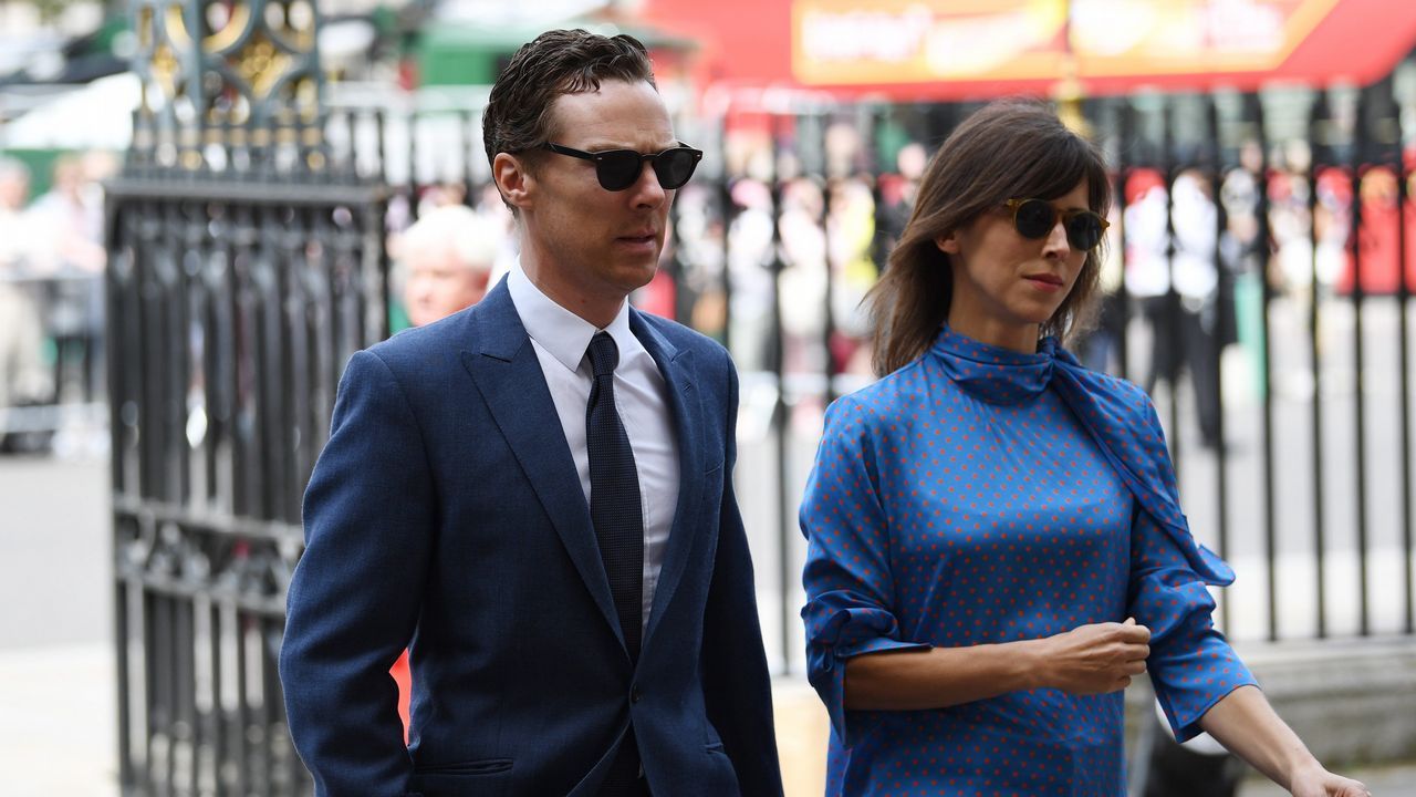 El actor britnico Benedict Cumberbatch y su esposa