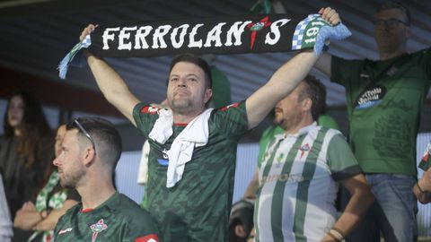 Aficionado del Racing durante un desplazamiento de la pasada campa�a.