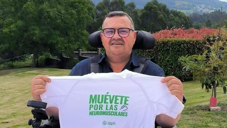 Domingo Presas, vicepresidente de ASEM, asociación gallega de enfermedades neuromusculares.