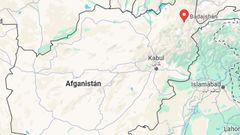 Ubicación en el mapa de la región afgana donde se ha producido el accidente aéreo