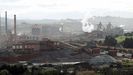 Vista de las instalaciones de la siderúrgica ArcelorMittal en Veriña (Gijón)
