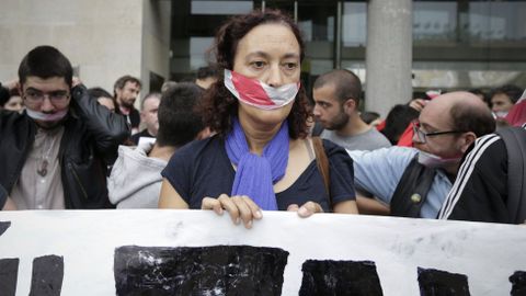 Manifestacin contra la Ley Mordaza en A Corua, el 30 de junio del 2015