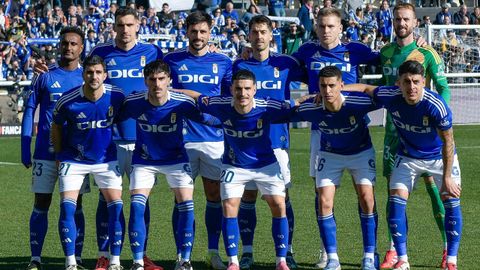 Alineación del Real Oviedo ante el Burgos