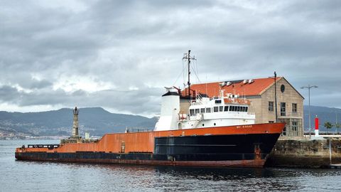 El narcobuque Karar, en una imagen de archivo, amarrado en el puerto de Vigo 