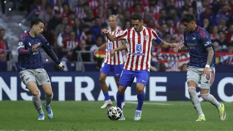 Atlético y Arsenal empatan a casi todo en el Metropolitano en las semifinales de la Champions (1-1)