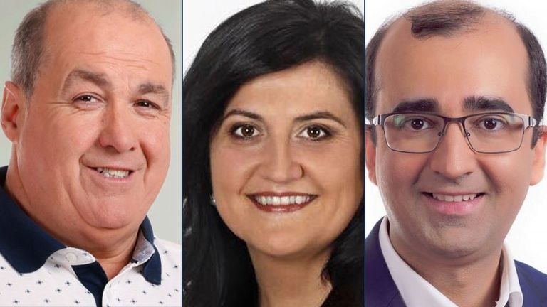José Álvarez, Amelia Fernández y José Víctor Rodríguez