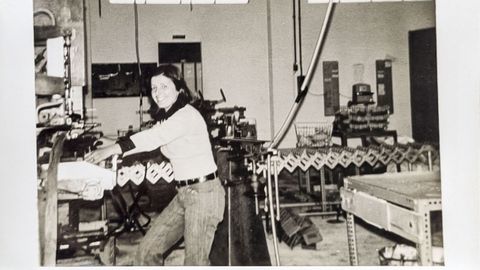 Antonina, trabajando en Leopardo en los aos setenta