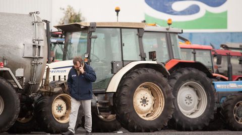 Tractoristas lucenses el pasado martes