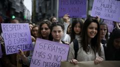 Manifestacin de estudiantes en el Obelisco por la sentencia de La Manada