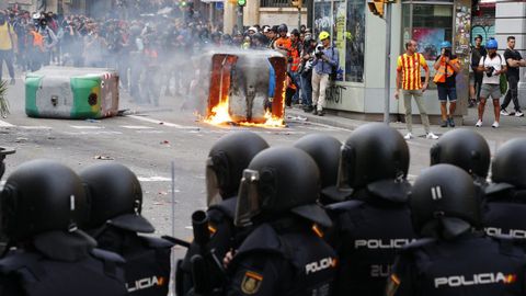 Disturbios en Via Laietana