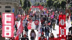 Manifestacin de CC.OO. y UGT en Vigo (foto de archivo)