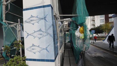 La parte del mural que ha originado las críticas vecinales que se comparten en la calle