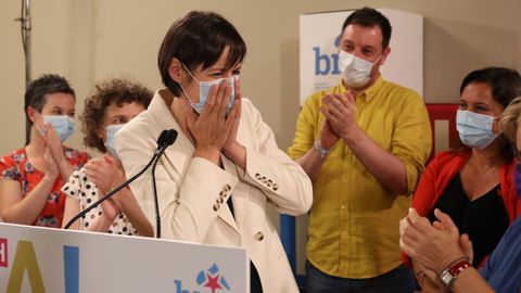 Ana Pontón, líder del BNG, celebra los 19 diputados que ha conseguido su formación