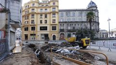 Obras de peatonalización que abarcan desde Santo Domingo a Armanyá