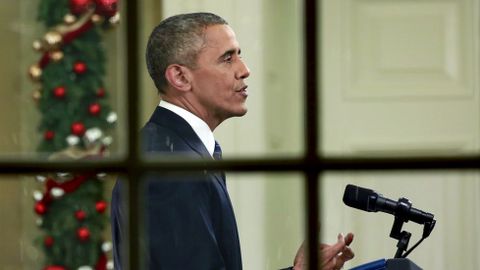 Obama habla desde el Despacho Obal