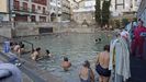 La piscina termal de As Burgas, en una foto de archivo, cuando todava estaba en funcionamiento.