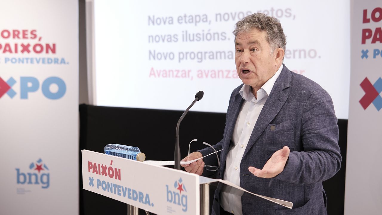 La Voz de Carballo re�ne en el castillo de Vimianzo a los candidatos al 28M de la Costa da Morte.El candidato del BNG a la alcald�a de Pontevedra, Miguel Anxo Fern�ndez Lores, durante la presentaci�n de su programa electoral