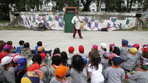 Teatro infantil al final del recorrido en el Parque dos Condes