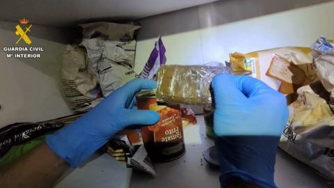 Imagen de una operacin de incautacin de drogas en Ordes el pasado mes de agosto