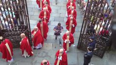 Autoridades entran en la catedral para la Ofrenda al Ap�stol