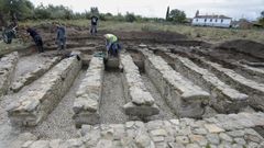 Un aspecto de las últimas excavaciones en el granero romano de Proendos