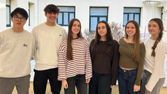 Irene Band&iacute;n, Paula Carreira, Jacobo Garc&iacute;a, In&eacute;s Gonz&aacute;lez, Ir&iacute;a Mart&iacute;nez e Mart&iacute;n Pardo. Alumnos do CPR Esclavas del Sagrado Coraz&oacute;n de Jes&uacute;s de A Coru&ntilde;a.