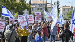 Marcha de colonos judíos en Jerusalén.
