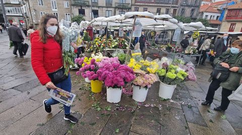 Mercado de las flores de difuntos en la Ferrera