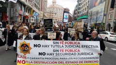 ltima gran manifestacin de los letrados judiciales por las calles de Madrid, el pasado 9 de marzo.