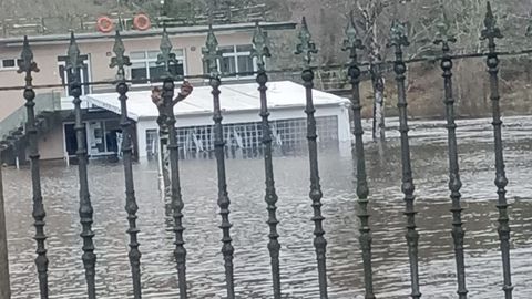 Las crecidas del río son habituales en Parga en momentos de intensas lluvias.