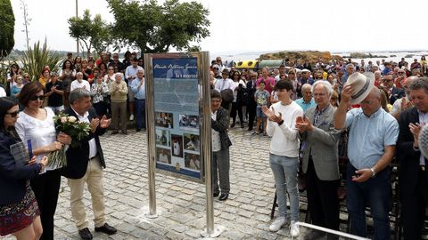 ACTO DEL HOMENAJE A PLACIDO BETANZOS EN EL QUE BAUTIZO´CON SU NOMBRE EL PASEO MARITIMO DE PALMEIRA