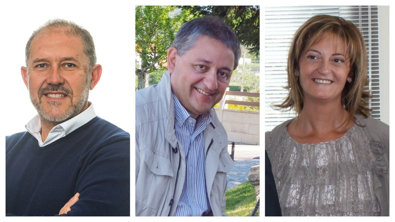 De izquierda a derecha, Xabier Castro, Valentn Alfonsn y Marisol Boga