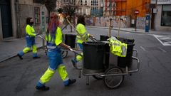 Trabajadoras del servicio de limpieza en Ourense.