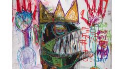 Detalle del autorretrato de Basquiat, una de las obras falsificadas confiscadas en el Museo de Arte de Orlando. 