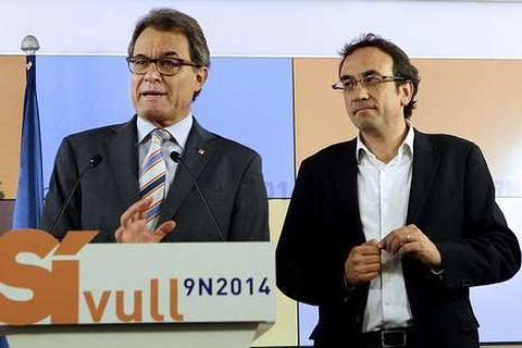 <span lang= es-es >Nuevo coordinador de CiU</span>. Artur Mas present ayer a Josep Rull, que sustituye a Oriol Puyol imputado en el caso ITV. 