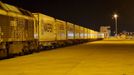Uno de los trenes de prueba en la rada gaditana de la nueva línea de Marín a Algeciras
