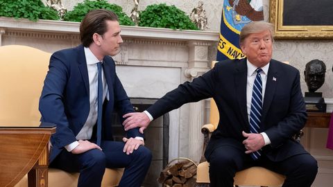 Visita del canciller austraco. Trump se reuni ayer con Sebastian Kurz, que se encuentra en una visita oficial a EE.UU. para discutir conflictos globales y europeos