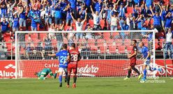 Ortu�o celebra el tanto anotado al Mirand�s