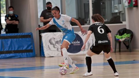 Ceci, con el Marín Futsal, en una imagen de archivo