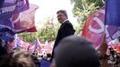 El líder de La Francia Insumisa, Jean-Luc Mélenchon, el pasado domingo, en un acto del Primero de Mayo