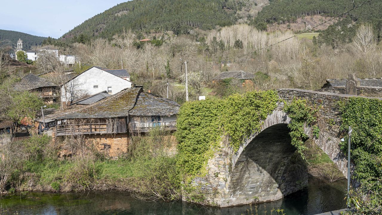 Maleza adosada en los laterales y los pilares del puente de Barxa de Lor