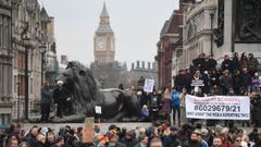 Manifestaciones en Londres en contra de las restricciones