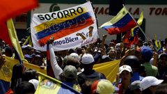 Velaquí tedes unha noticia internacional que cumpre os tres íes: o que está a acontecer en Venezuela. Na foto, unha manifestación contra o seu presidente, Nicolás Maduro