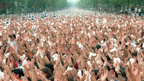 Imagen de archivo de una manifestación ciudadana contra ETA