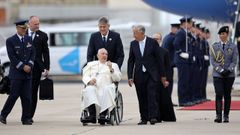 El papa Francisco llega a Lisboa